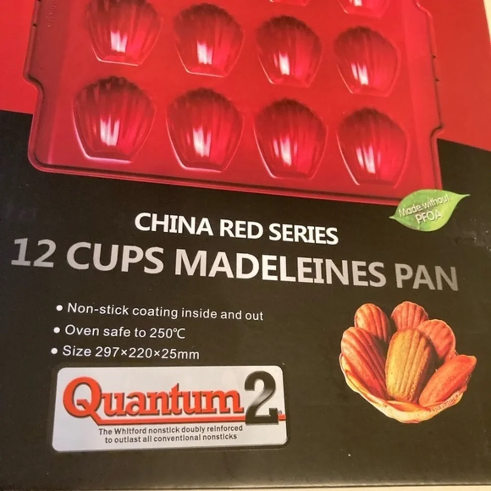 SUNCITY 12 cups madeleines, Carbon Steel Baking Pan with Nonstick Ceramic Coatin